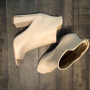 Calvin Klein peep toe booties